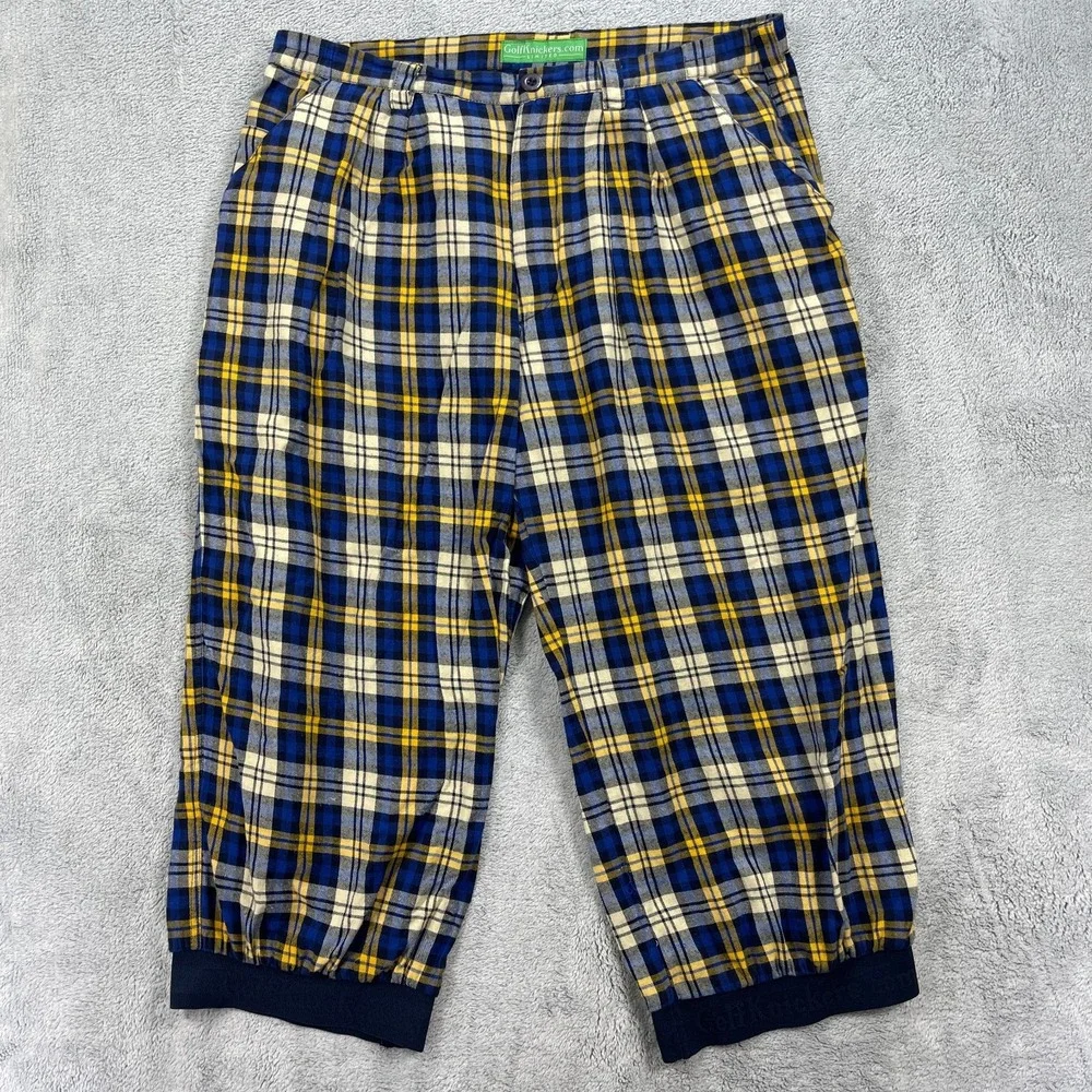 GolfKnickers Cropped Golf Pants Mens‎ 36 Multicolor Plaid The Par 5 Collection